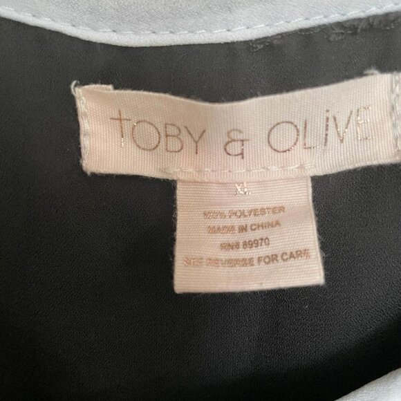 Toby & Olive Sleeveless Blouse Top Women’s XL Fully Lined Pleated Collar - Picture 12 of 12